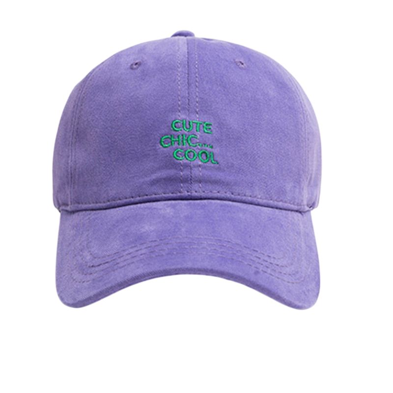 Casquette Baseball Brodée - Violet / Unique