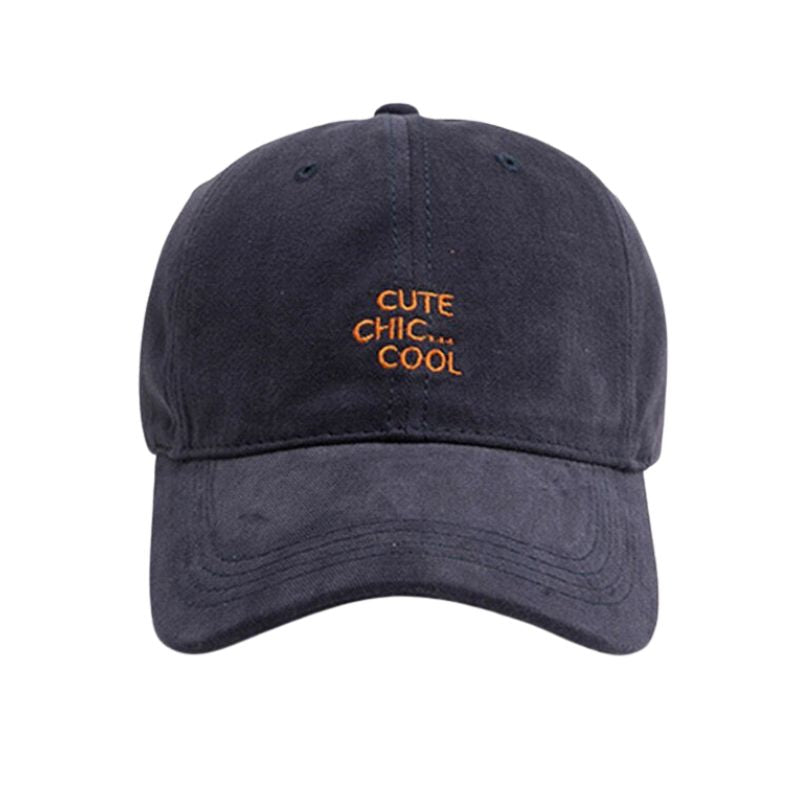 Casquette Baseball Femme Brodée - Bleu-Marine / Unique