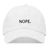 Casquette Brodée Nope - Blanc / Unique