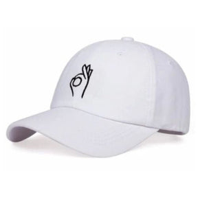 Casquette Brodée Ok - Blanc / Unique