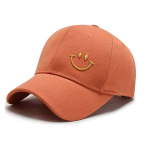 Casquette Brodée Sourire - Orange / Unique