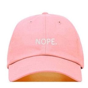 Casquette Broderie Nope - Rose / Unique