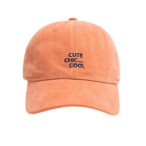 Casquette Cute Chic Cool - Orange / Unique