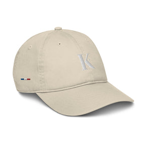 Casquette en Coton Bio Brodée K - Beige / Unique