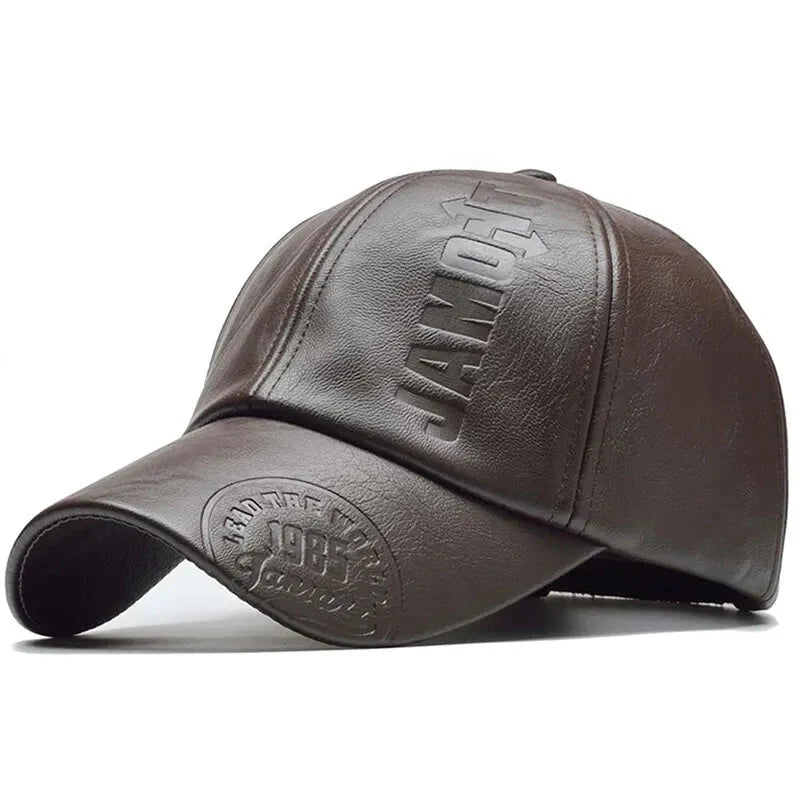 Casquette en Cuir Léger Gris / Unique - Kaskette®