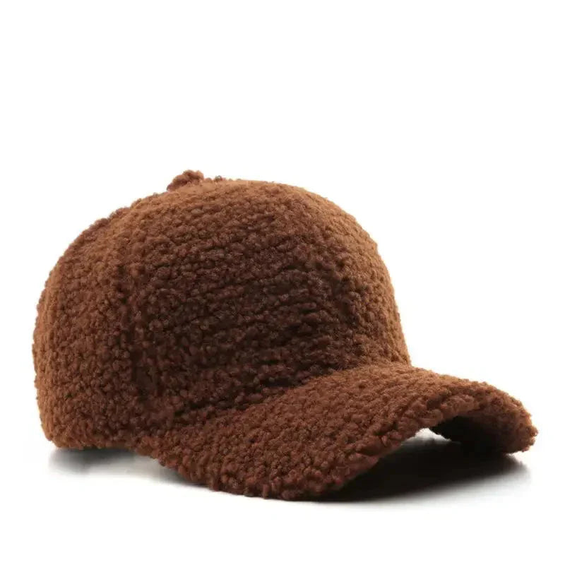 Casquette en laine simple - Marron / Unique