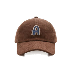 Casquette en velours A - Marron / Unique