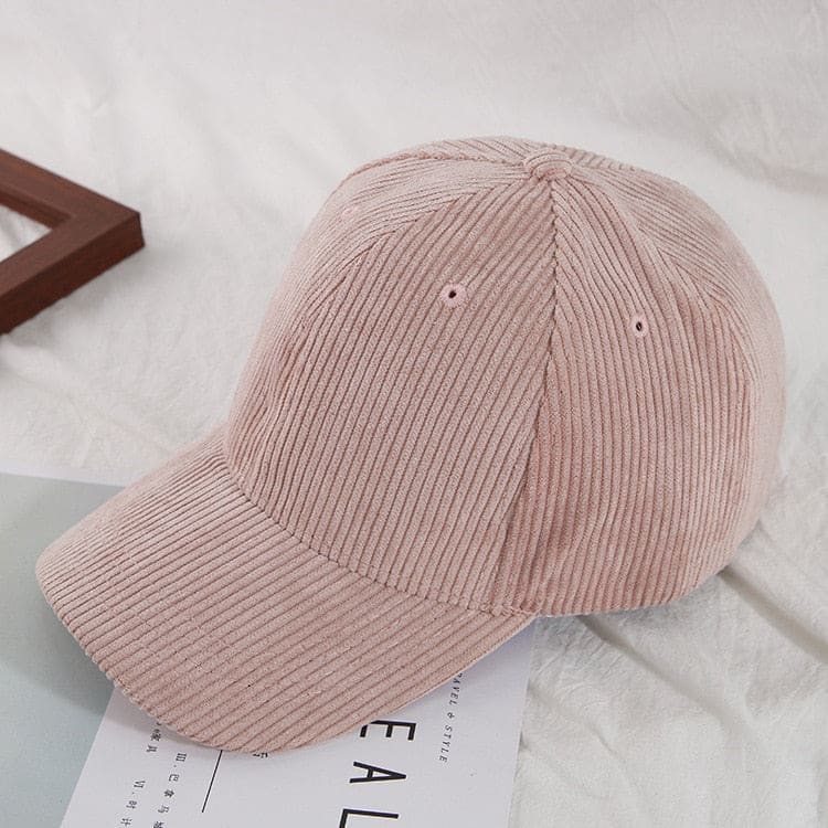 Casquette en velours - Rose / Unique