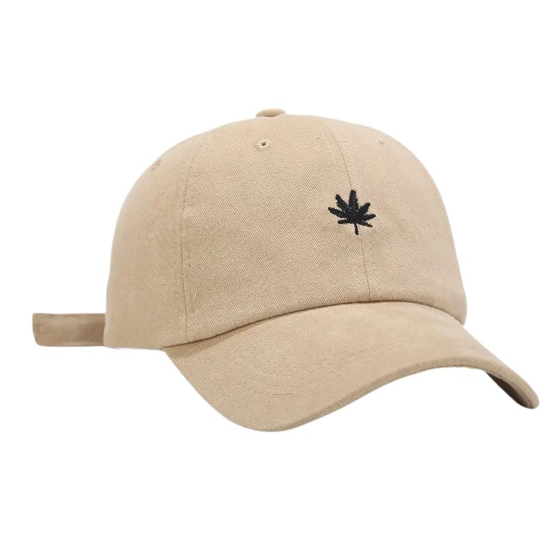 Casquette Feuille Brodée - Marron / Unique
