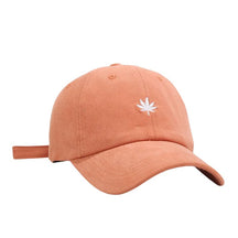 Casquette Feuille Brodée - Orange / Unique