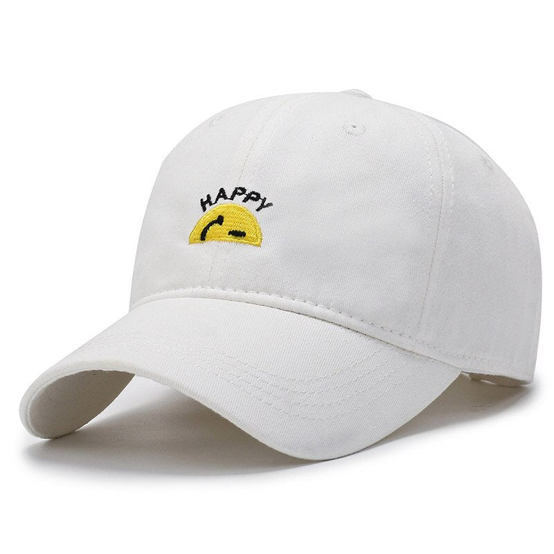 Casquette Happy Broderie - Blanc / Unique