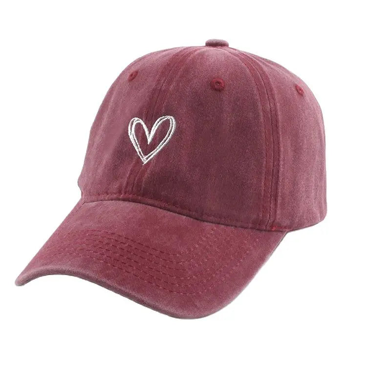 Casquette Heart Brodée - Rouge / Unique