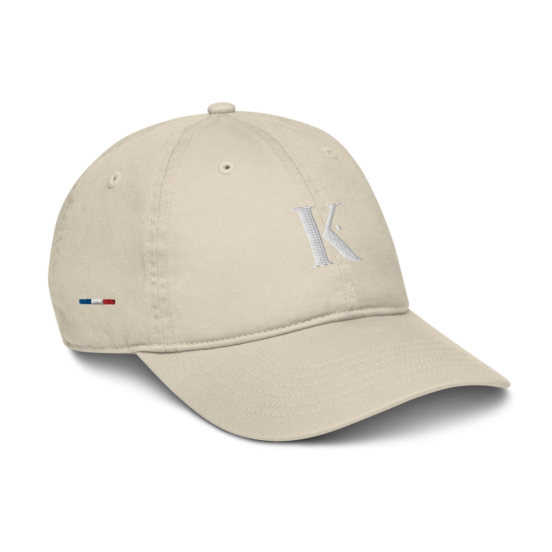 Casquette Homme en Coton Brodée K - Beige / Unique