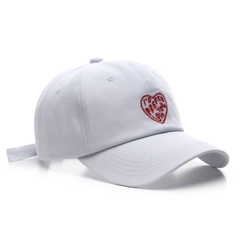 Casquette Love Brodée - Blanc / Unique