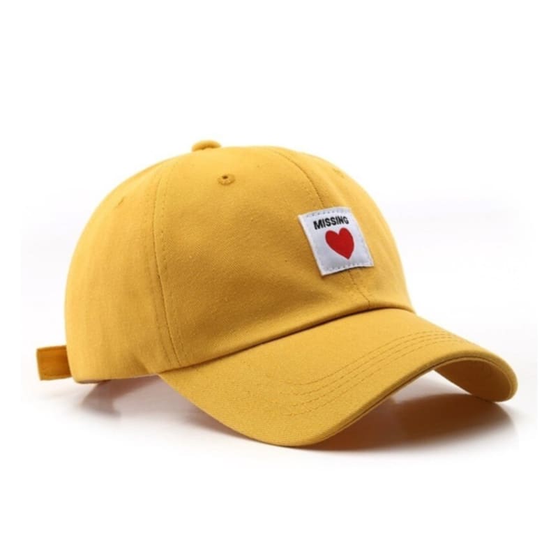 Casquette Missing love - Jaune / Unique