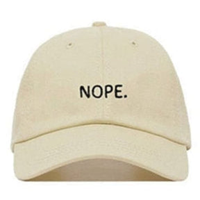Casquette Nope Brodée - Beige / Unique