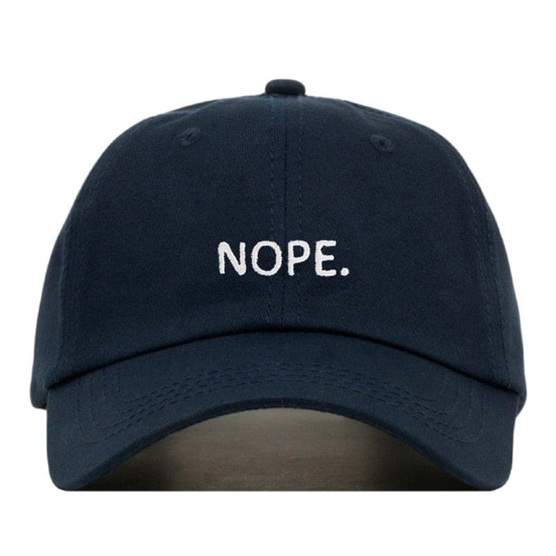 Casquette Nope Brodée - Bleu marine / Unique