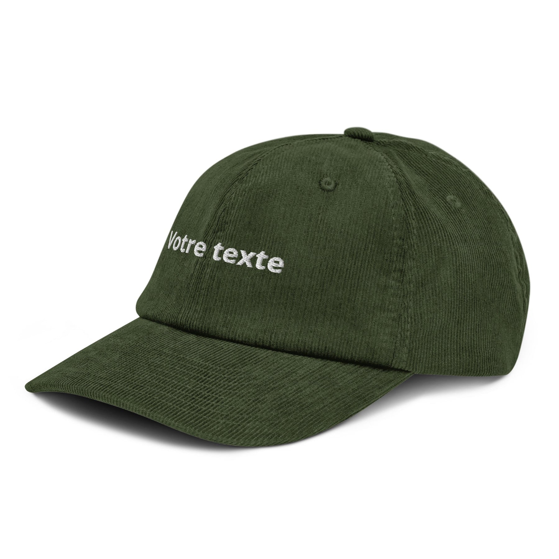Casquette Personnalisable Velours - Vert olive / Unique