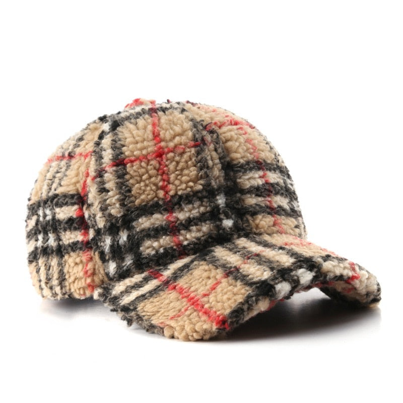 Casquette Plaid Unisexe - Rouge / Unique