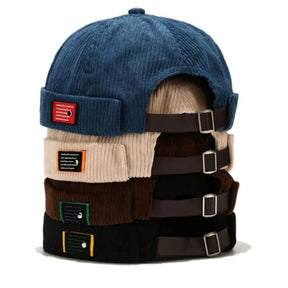 Casquette sans visière velours côtelé
