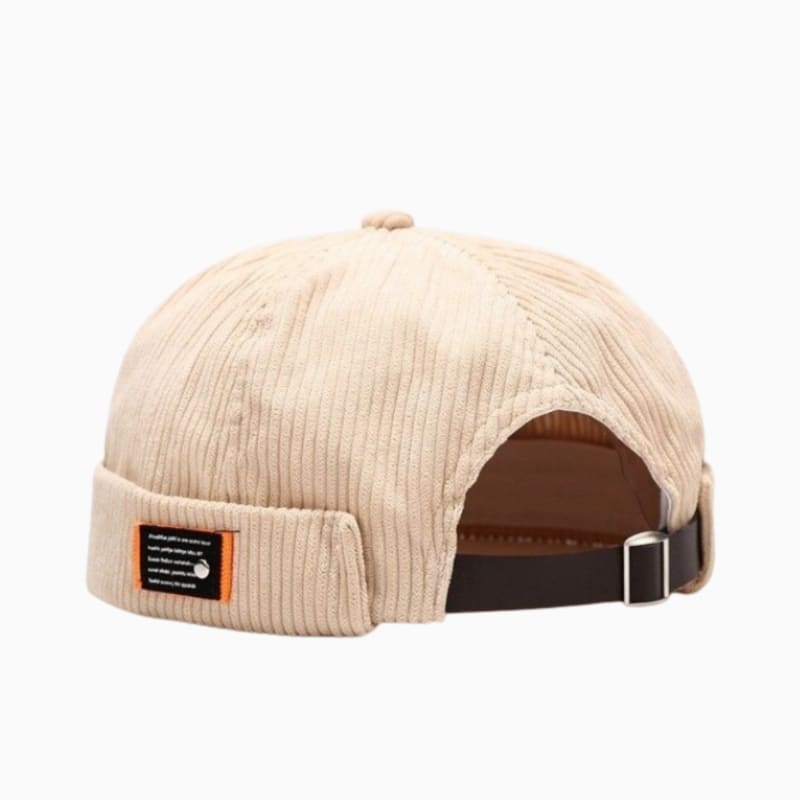 Casquette sans visière velours côtelé - Beige / Unique