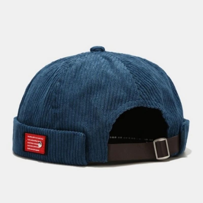 Casquette sans visière velours côtelé - Bleu / Unique