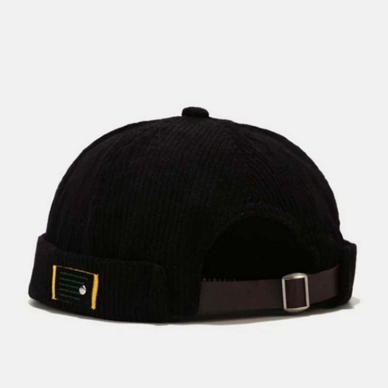 Casquette sans visière velours côtelé - Noir / Unique