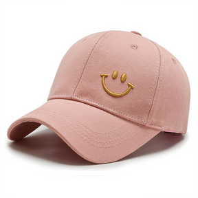 Casquette Sourire Brodée - Rose / Unique