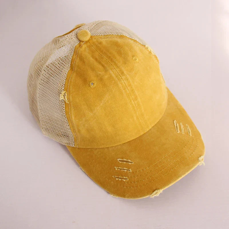 Casquette Trucker Vintage - Jaune / Unique