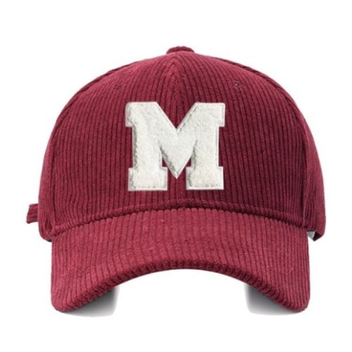 Casquette Velours Brodée M - Rouge / Unique