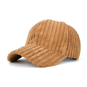 Casquette Velours Côtelé Pour Femme - Marron clair / Unique