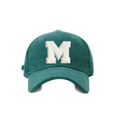 Casquette velours M - Vert / Unique