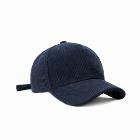 Casquette velours simple - Bleu-Marine / Unique