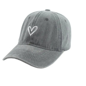 Casquette Vintage Heart - Gris / Unique