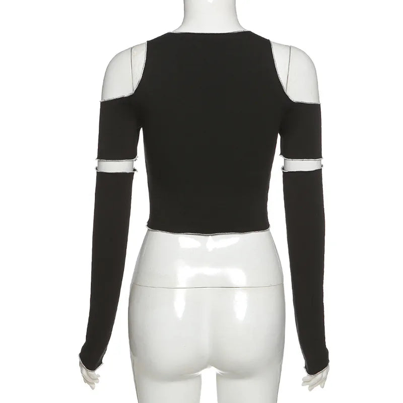 Ensemble Y2k Crop Top Black - Kaskette®