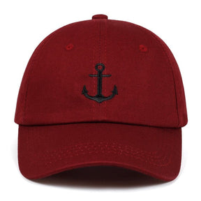 Casquette Ancre marine rouge - Kaskette®