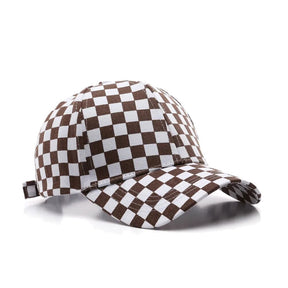 Casquette Damier Marron / Unique - Kaskette®