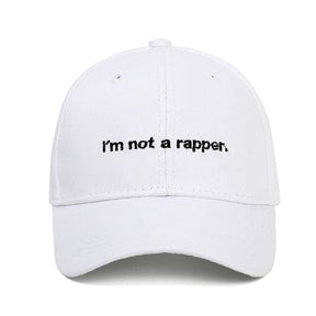 Casquette i’m not a rapper. white / Adult size | Kaskette