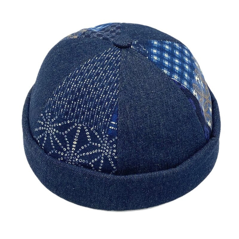 Casquette sans visière Palmier Bleu-Marine / Unique -