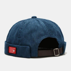 Casquette sans visière velours côtelé Bleu / Unique - Kaskette®